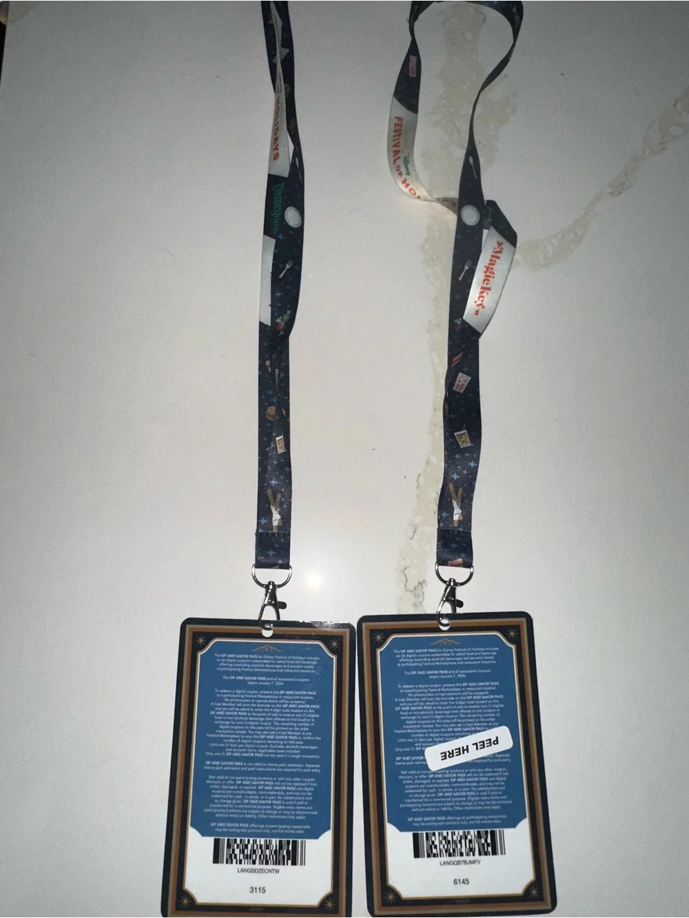 Disneyland Navy Festival Sip & Savor Lanyard Pass Holder